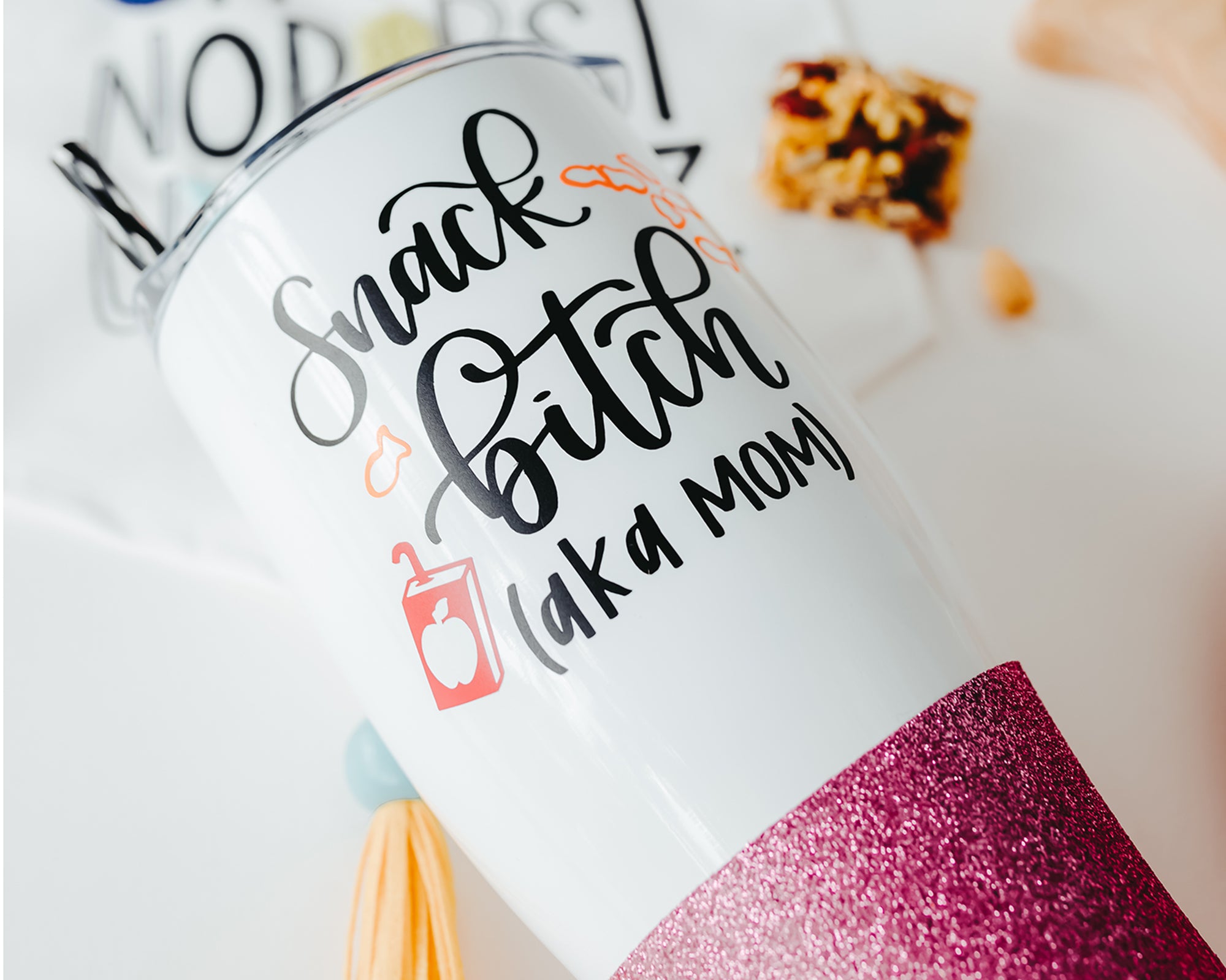 Snack Bitch Glitter Tumbler