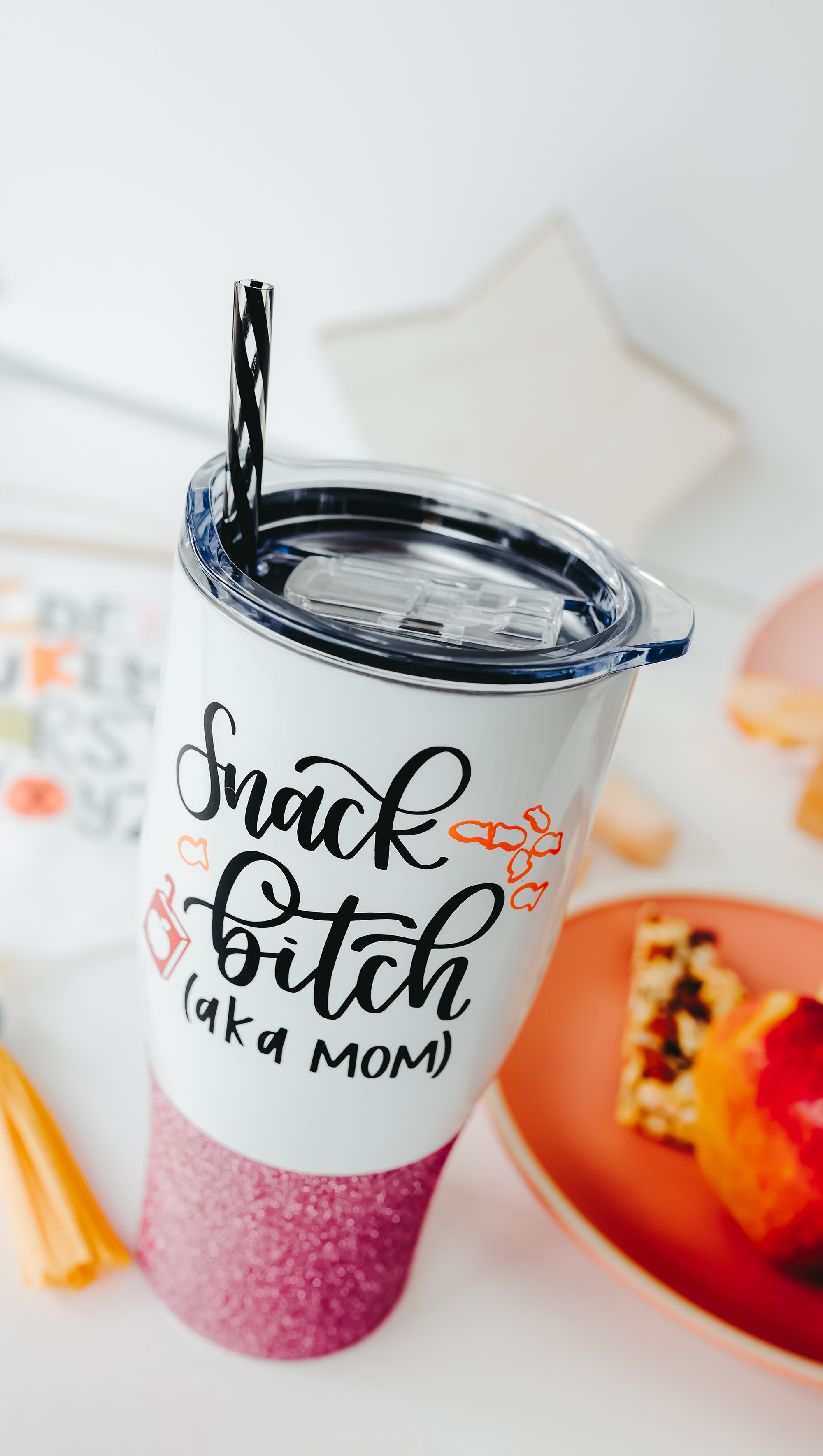 Snack Bitch Glitter Tumbler