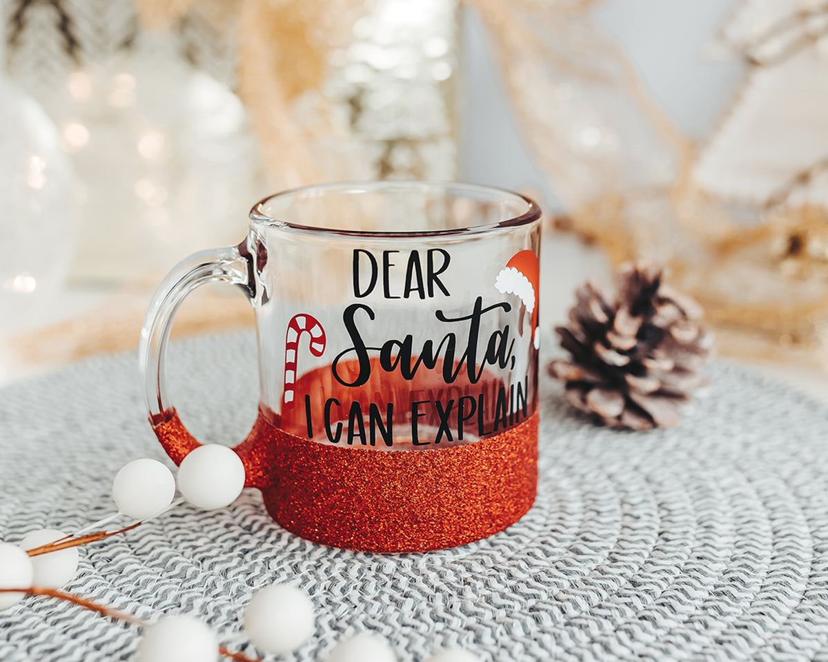 Santa Glass Coffee Mug