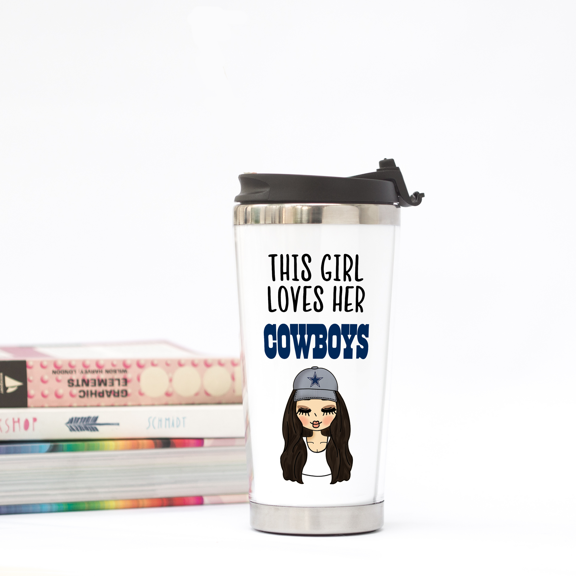 Football Girl Travel Tumbler