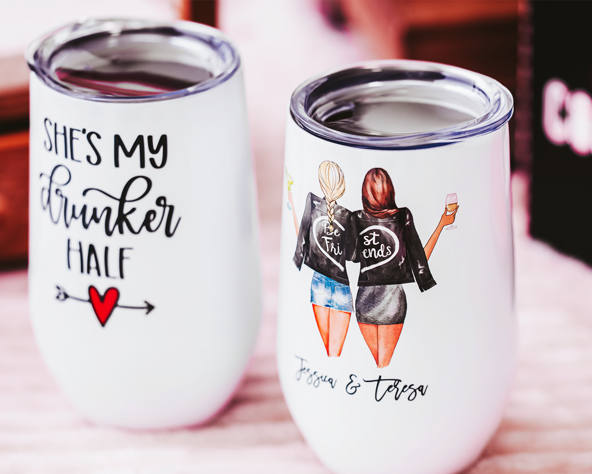 She's My Drunker Half Wine Tumbler Set