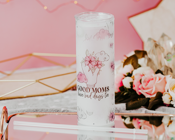 Good Mom Glass Tumbler - Blush and Bold Collective