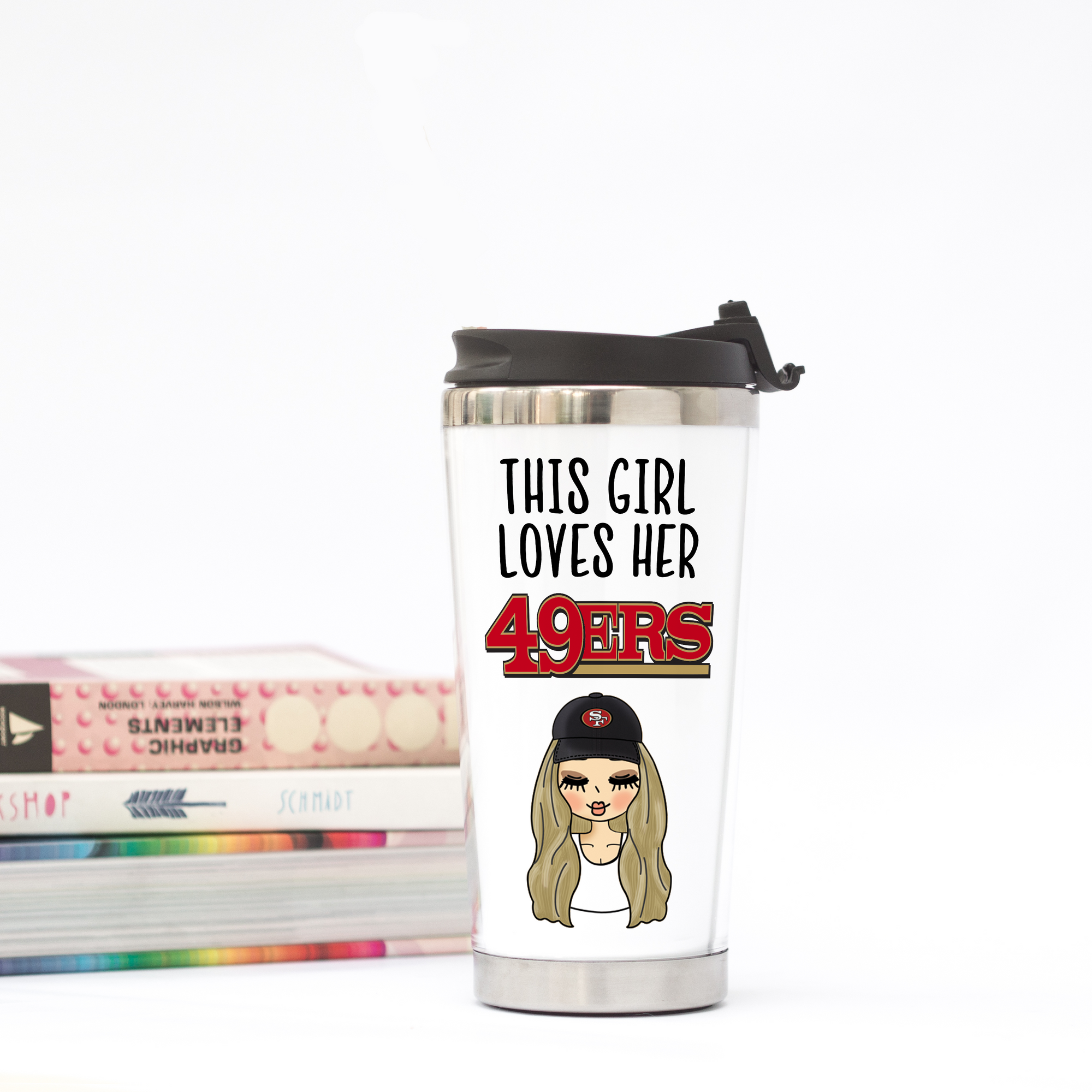 Football Girl Travel Tumbler