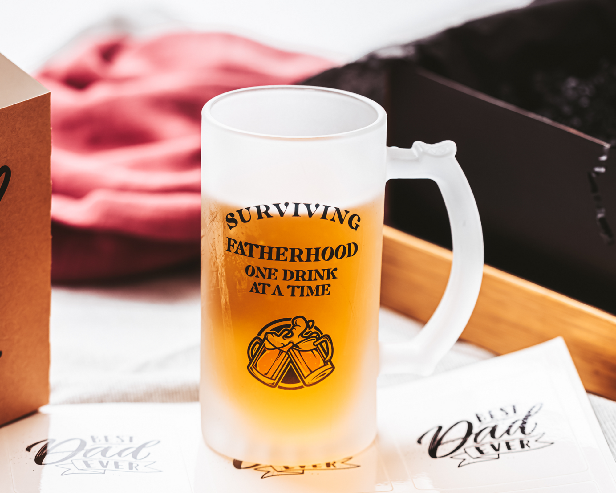 Surviving Fatherhood Beer Mug