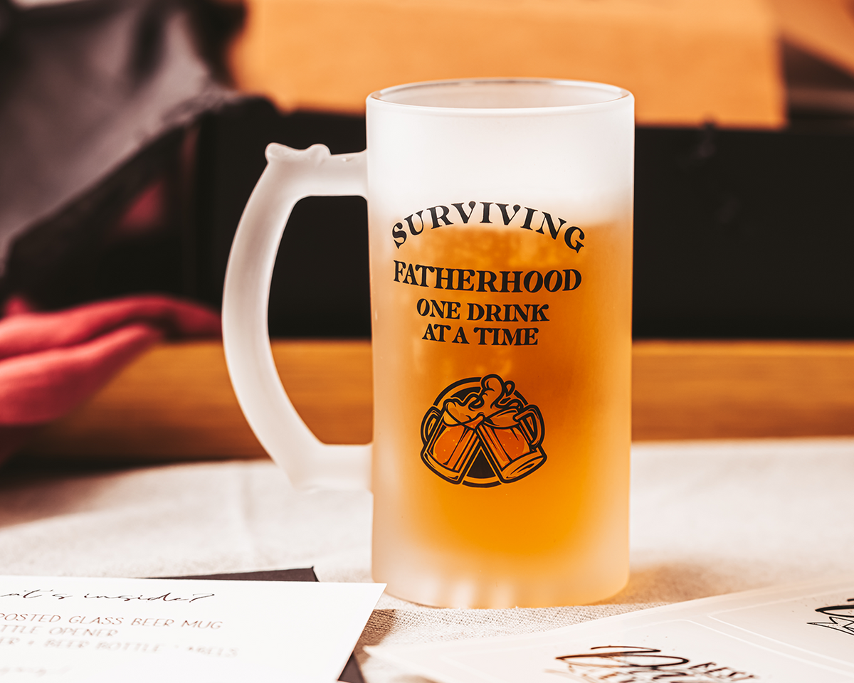 Surviving Fatherhood Beer Mug