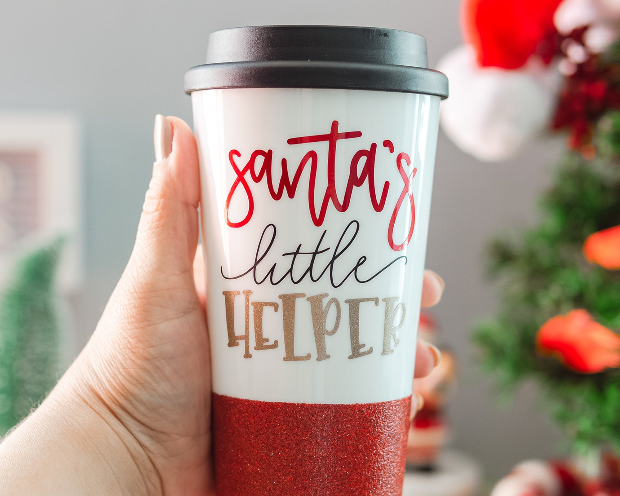 Santa's Little Helper Travel Tumbler