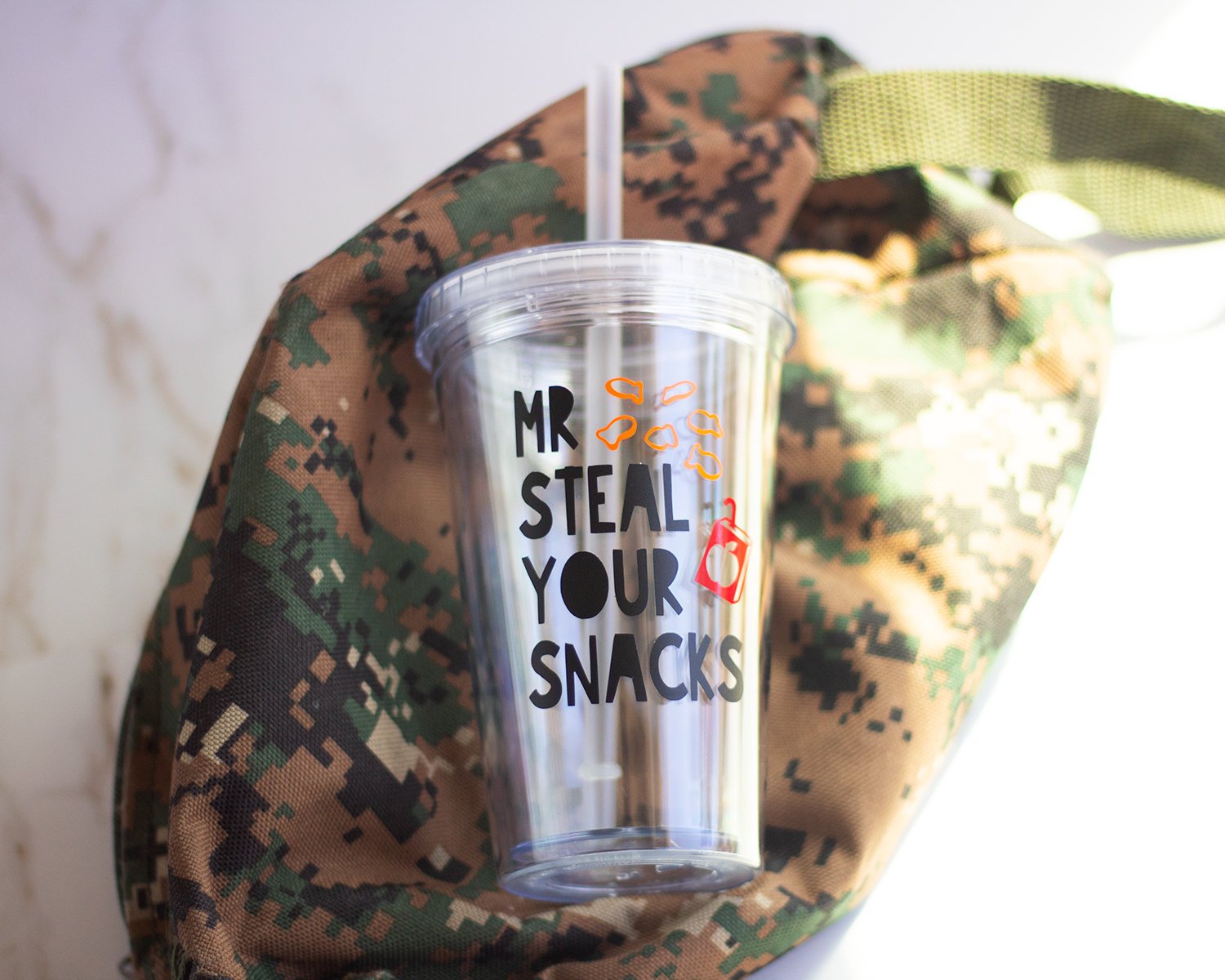 Mr Steal Your Snacks Kids Tumbler